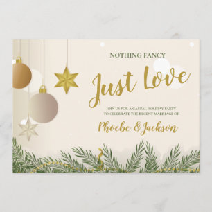 Just Love Holiday Wedding Elopement Party Invitation