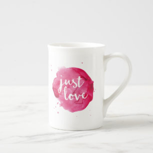 Just love watercolor Fine Bone China Mug