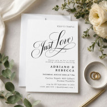 Just Love Wedding Invitation