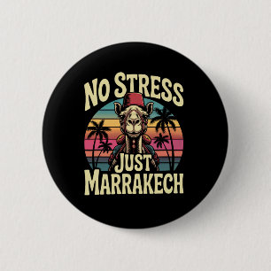 Just Marrakech Camel Sunset Morocco Trip Marrakesh 6 Cm Round Badge