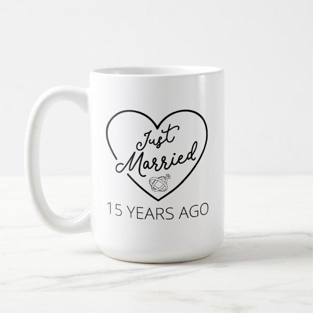 Just Married 15 Years Ago III Coffee Mug (Left)