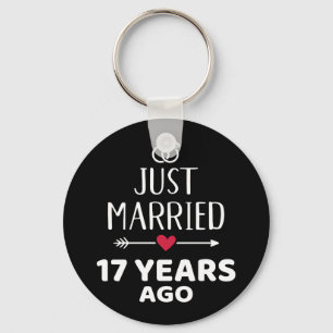 Just married 17 years ago 17th wedding anniversary key ring