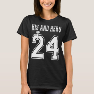 Just Married 2024 His and Hers Honeymoon Wife Husb T-Shirt