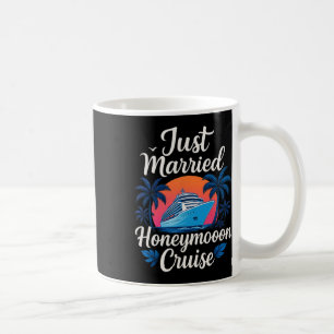 Just Married 2025 Honeymoon Wedding Ring Matching Coffee Mug