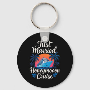 Just Married 2025 Honeymoon Wedding Ring Matching  Key Ring