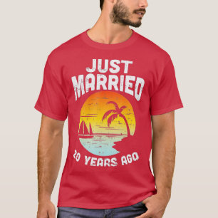 Just Married 20 Years Ago Anniversary Cruise Coupl T-Shirt