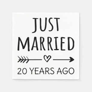 Just Married 20 Years Ago I Napkin