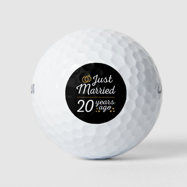 Just Married 20 Years Ago II Golf Balls (Front)