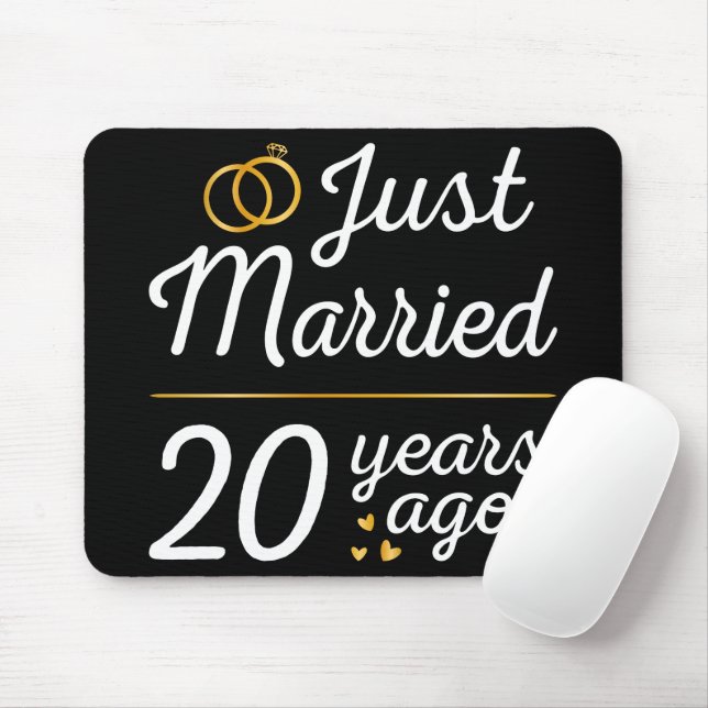 Just Married 20 Years Ago II Mouse Mat (With Mouse)
