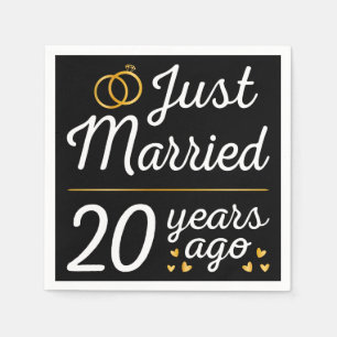 Just Married 20 Years Ago II Napkin