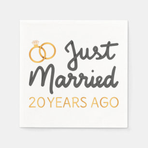 Just Married 20 Years Ago IV Napkin