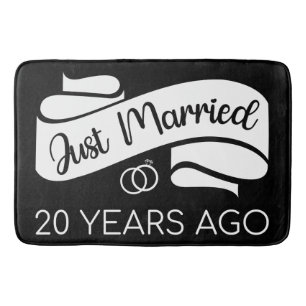 Just Married 20 Years Ago V Bath Mat