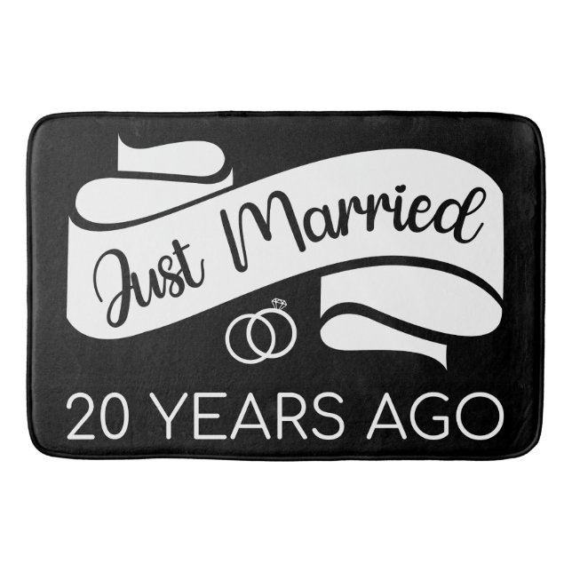 Just Married 20 Years Ago V Bath Mat (Front)