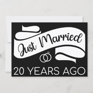 Just Married 20 Years Ago V Invitation
