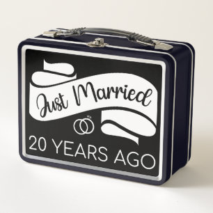 Just Married 20 Years Ago V Metal Lunch Box