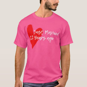 Just Married 22 Years Ago Wife Hus Anniversary Gif T-Shirt