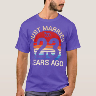 Just Married 23 Years Ago Hus Wife Married Anniver T-Shirt