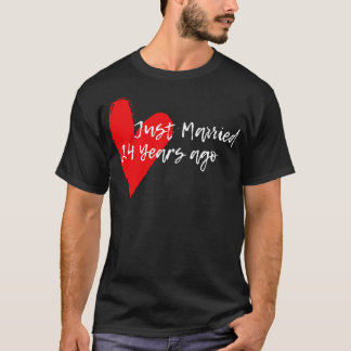 Just Married 24 Years Ago Wife Hus Anniversary Gif T-Shirt