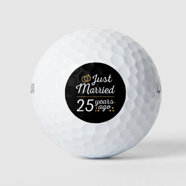 Just Married 25 Years Ago II Golf Balls (Front)