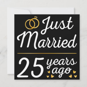 Just Married 25 Years Ago II Invitation