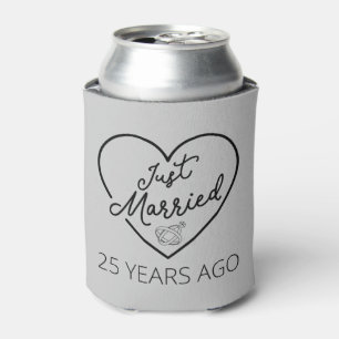 Just Married 25 Years Ago III Can Cooler