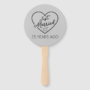 Just Married 25 Years Ago III Hand Fan