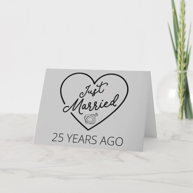 Just Married 25 Years Ago III Invitation (Front)
