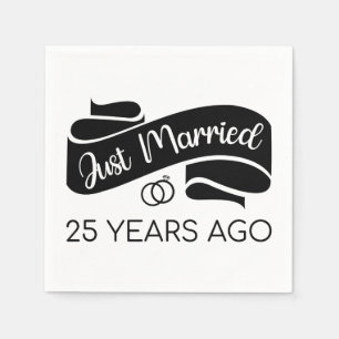 Just Married 25 Years Ago V Napkin