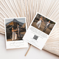 Just Married 2 Photo QR Code Wedding