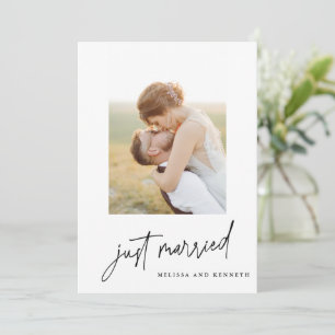 Just Married 2-Photo Wedding Elopement Announcement