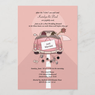Just Married 2 Post Wedding Brunch Invitation