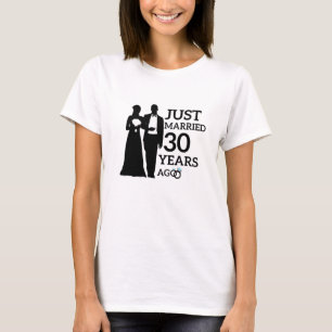 Just Married 30 Years Ago, 30th Anniversary Couple T-Shirt