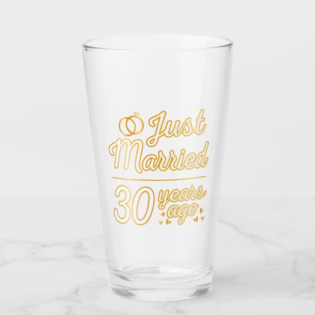 Just Married 30 Years Ago II Glass (Front)