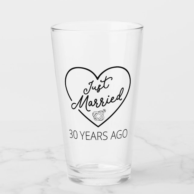 Just Married 30 Years Ago III Glass (Front)