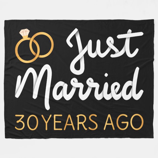 Just Married 30 Years Ago IV Fleece Blanket (Front (Horizontal))