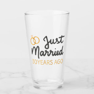 Just Married 30 Years Ago IV Glass