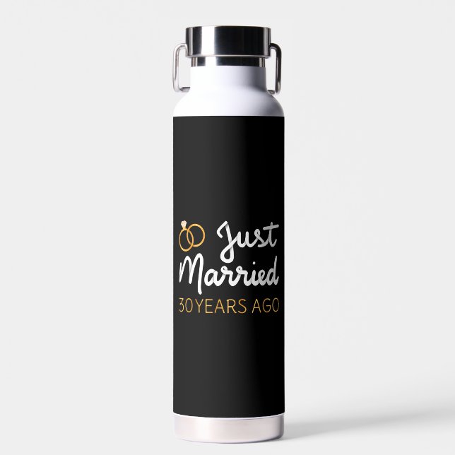 Just Married 30 Years Ago IV Water Bottle (Front)