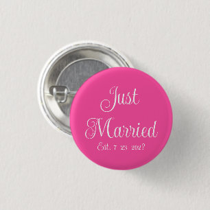 Just Married  3 Cm Round Badge