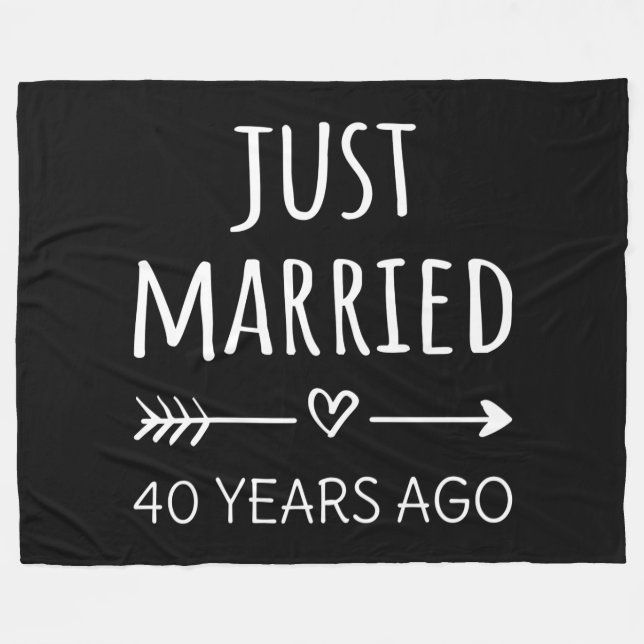  Just Married 40 Years Ago I Fleece Blanket (Front (Horizontal))