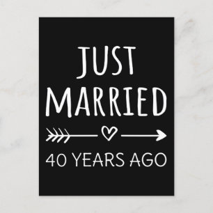 Just Married 40 Years Ago I Postcard