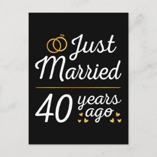 Just Married 40 Years Ago II Postcard