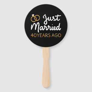 Just Married 40 Years Ago IV Hand Fan