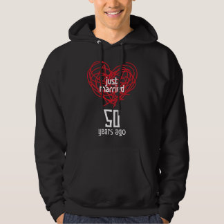 Just Married 50 Years Ago 50th Wedding Anniversary Hoodie