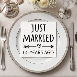 Just Married 50 Years Ago I Napkin