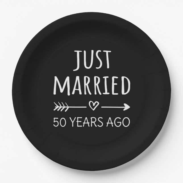 Just Married 50 Years Ago I Paper Plate (Front)