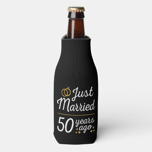 Just Married 50 Years Ago II Bottle Cooler (Bottle Front)
