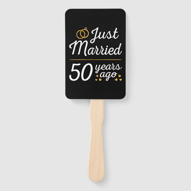 Just Married 50 Years Ago II Hand Fan (Front)