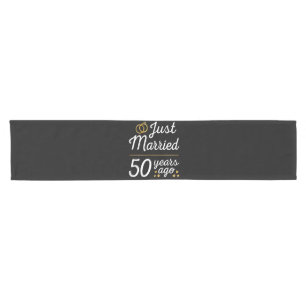 Just Married 50 Years Ago II Short Table Runner