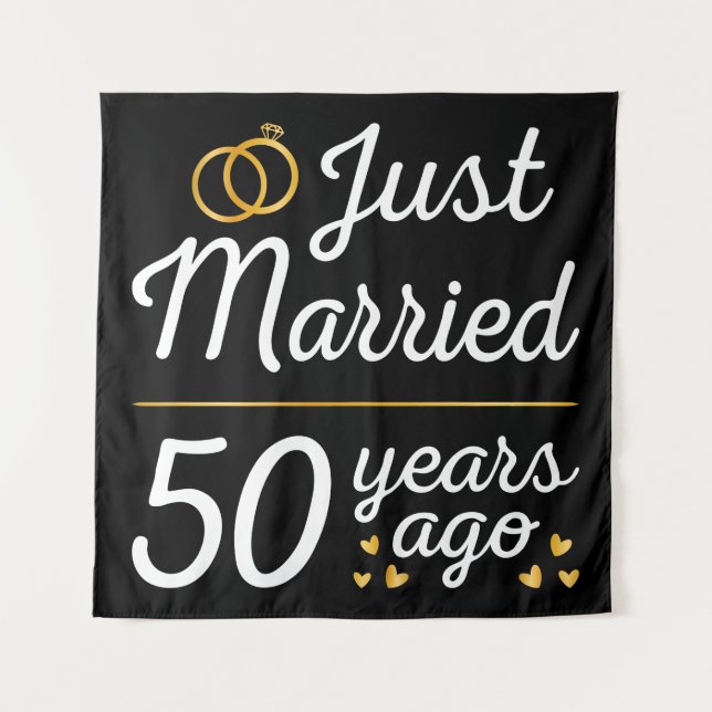 Just Married 50 Years Ago II Tapestry (Front)