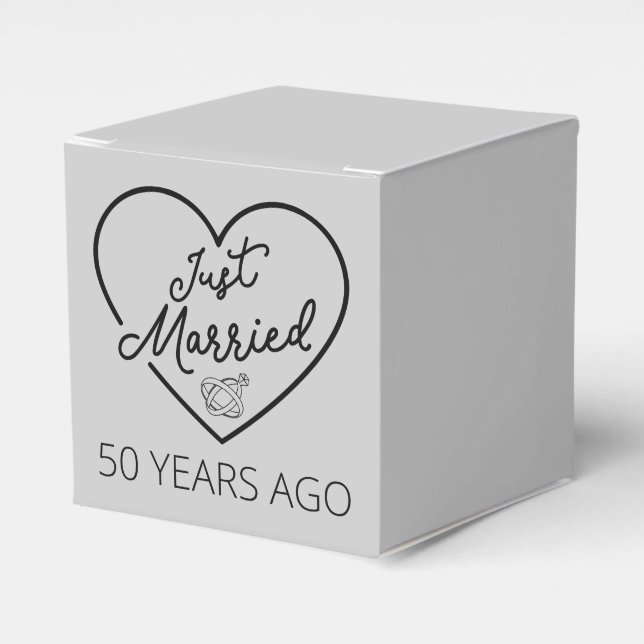 Just Married 50 Years Ago III Favour Box (Front Side)
